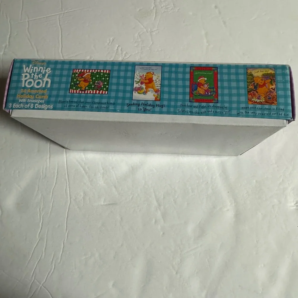 Disney‎ Winnie the Pooh 24 Assorted Holiday Cards with Envelopes 8 Designs